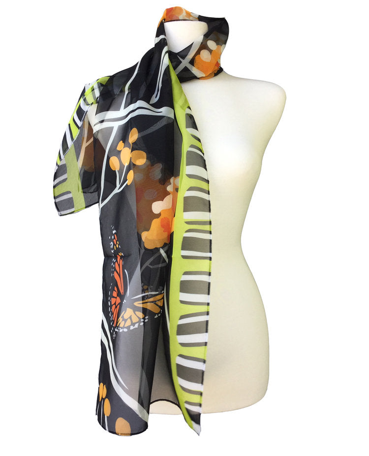 Black BUTTERFLY scarf - Scarves - Boutique KEVA