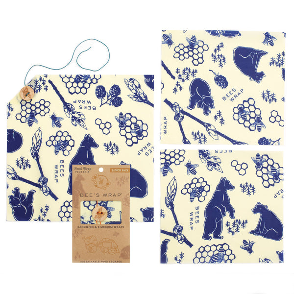 Bee's Wrap - Bees+Bears Print Lunch Pack