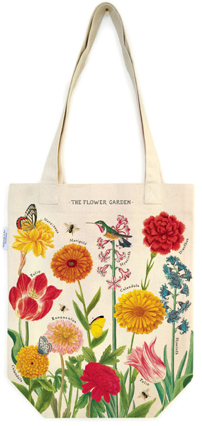 Cavallini Flower Garden Canvas Tote Bag