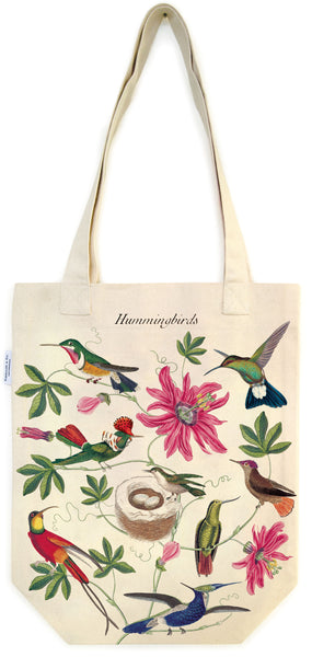 Cavallini Hummingbird Canvas Tote Bag
