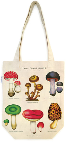 Cavallini Mushroom Canvas Tote Bag