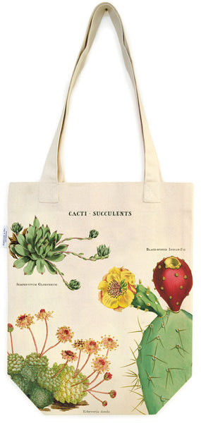 Cavallini Cacti & Succulents Canvas Tote Bag