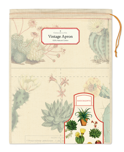 Succulents Vintage Apron