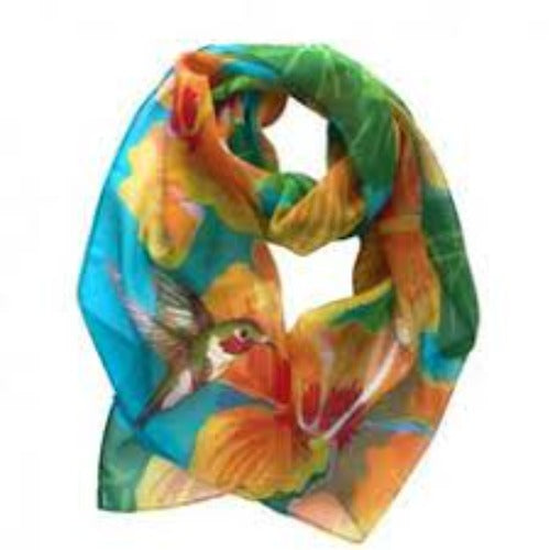 Rigel Stumiller Hummingbird Hibiscus Scarf