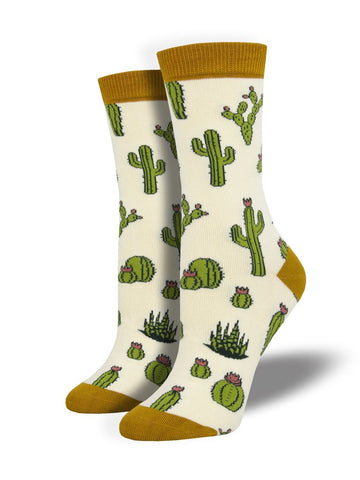 Cactus Socks - MED - Ivory